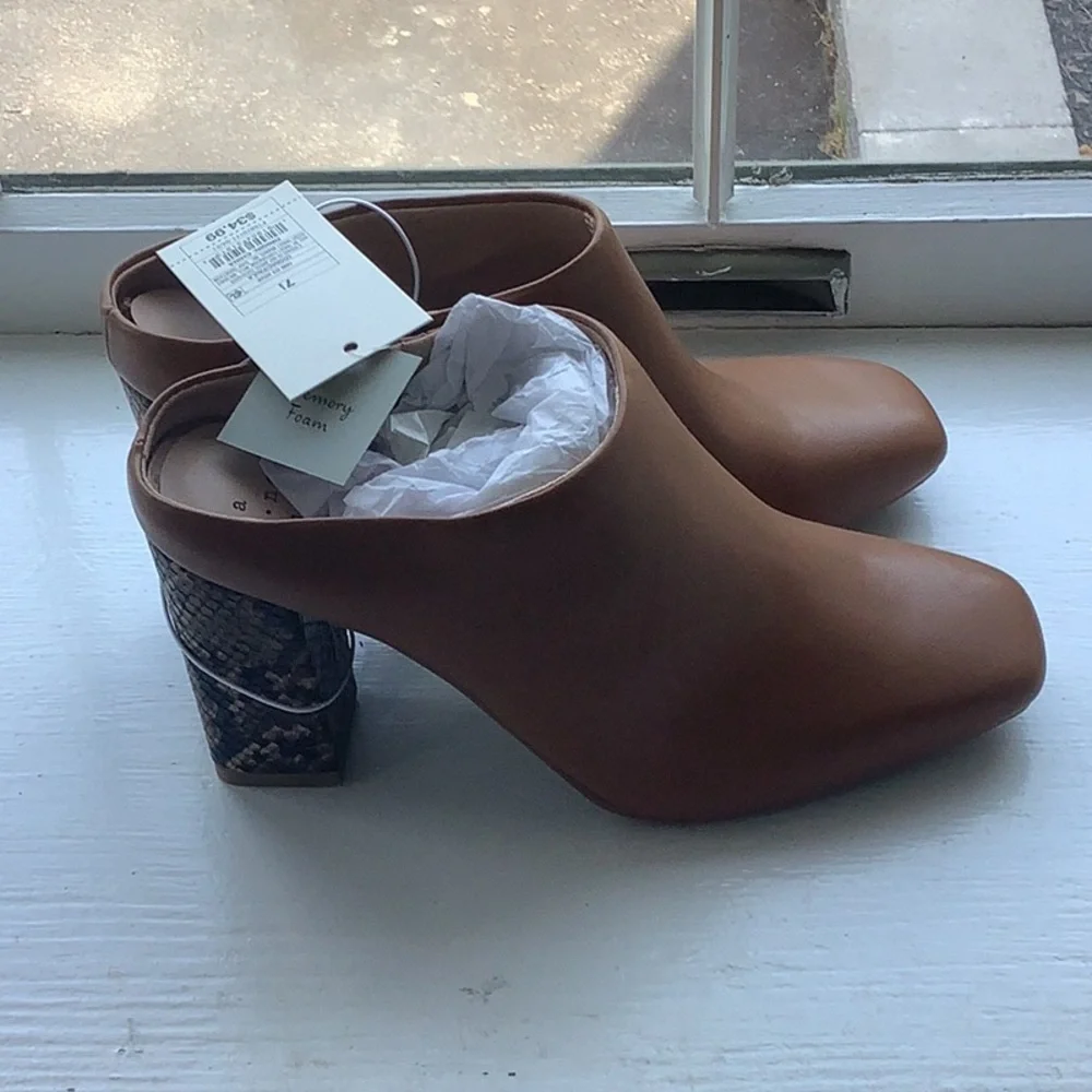 Cognac heeled mules - Picture 2 of 4